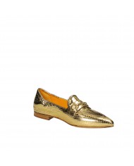 Mara Bini Mocassino laminato effetto pitonato Oro N106 Nuova Collez...