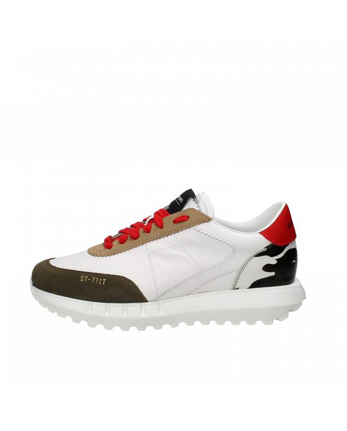 Stokton Sneaker in pelle Bianco Vintage-U-Spawn Nuova Collezione St...
