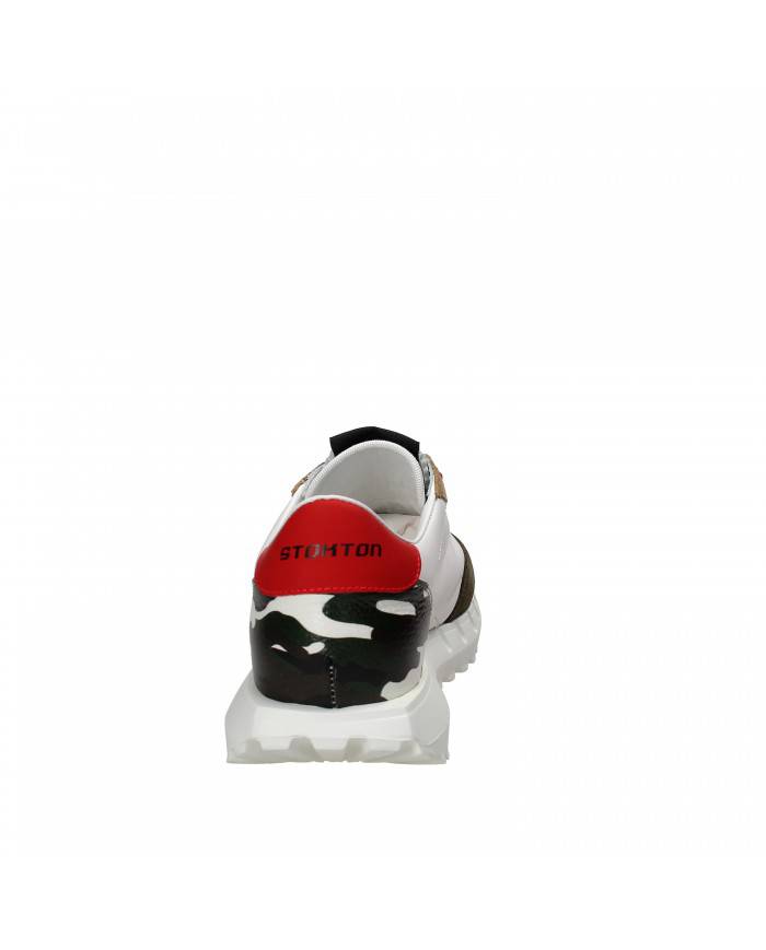 Stokton Sneaker in pelle Bianco Vintage-U-Spawn Nuova Collezione St...