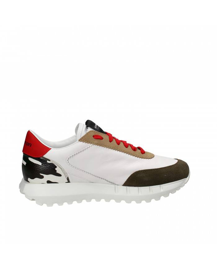 Stokton Sneaker in pelle Bianco Vintage-U-Spawn Nuova Collezione St...