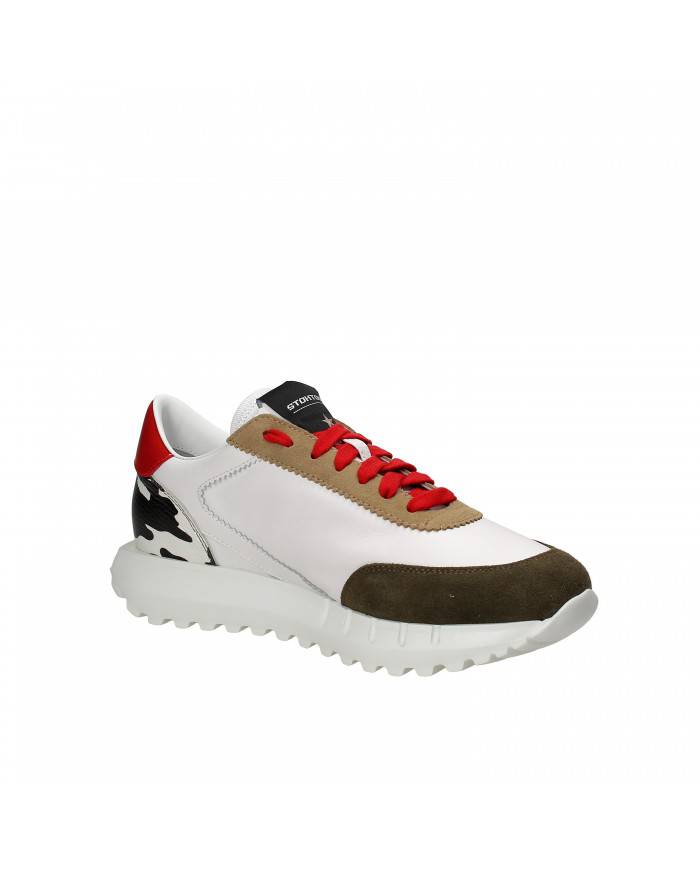 Stokton Sneaker in pelle Bianco Vintage-U-Spawn Nuova Collezione St...