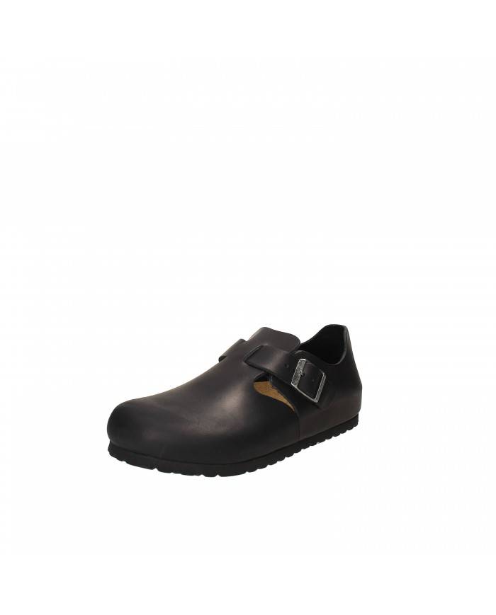 Birkenstock Scarpa in pelle ingrassata Nero LONDON.166543 Nuova Col... Birkenstock Scarpa in pelle ingrassata Nero LONDON.166543 Nuova Col...