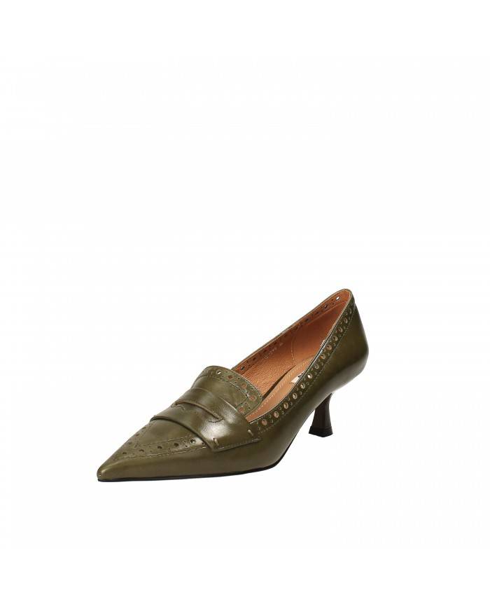 Bibi Lou Mocassino in pelle Verde Militare 701z12vk Nuova Collezion...