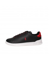 Polo Ralph Lauren Sneaker in pelle Nero Heritage Court II Nuova Col...