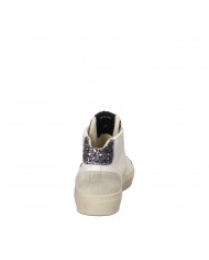 Stokton Sneaker in pelle Bianco e Argento Bolt-D Nuova Collezione S...