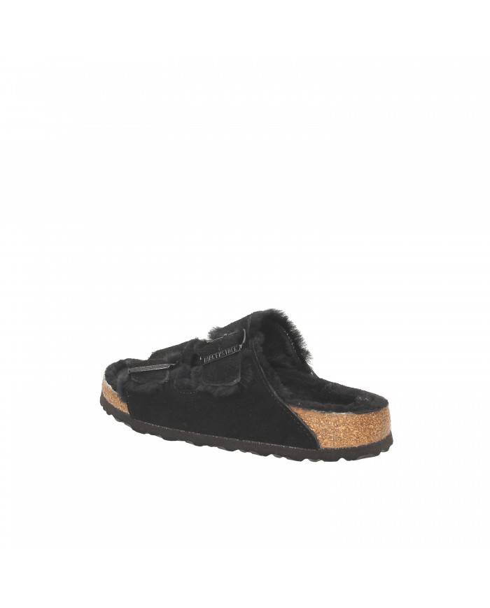Birkenstock Sandalo in shearling e camoscio Nero Arizona Shearling.... Birkenstock Sandalo in shearling e camoscio Nero Arizona Shearling....