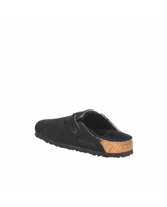 Birkenstock Sabot in shearling e camoscio Nero BOSTON.259883 Nuova ...