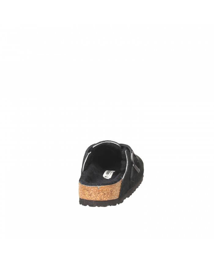Birkenstock Sabot in shearling e camoscio Nero BOSTON.259883 Nuova ...