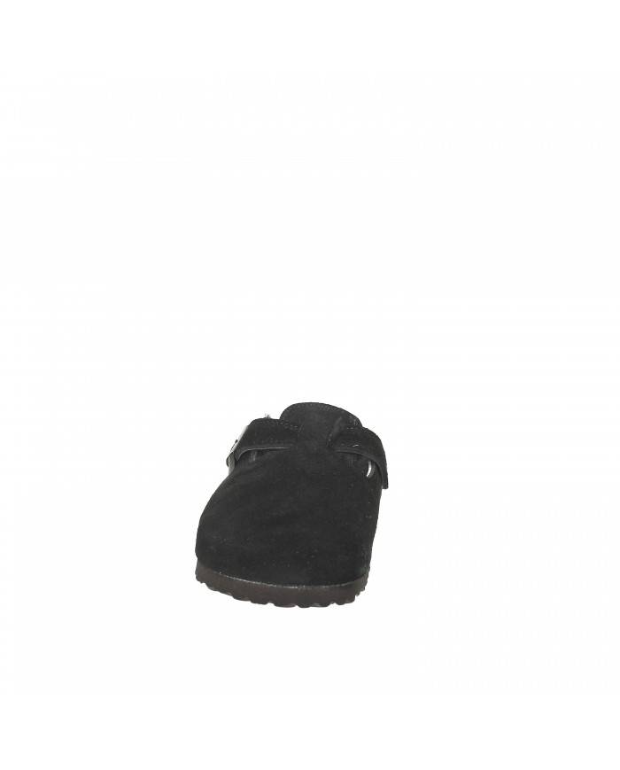 Birkenstock Sabot in shearling e camoscio Nero BOSTON.259883 Nuova ...