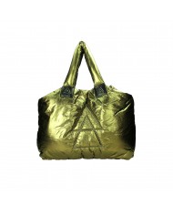 Elena Iachi Borsa in lurex space Verde Militare Shopping Nuova Coll...