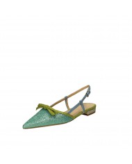 RF Festa Slingback in pelle glitterata Verde Aris Nuova Collezione ...