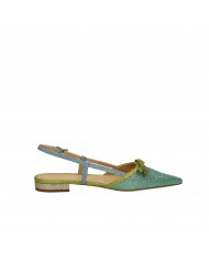 RF Festa Slingback in pelle glitterata Verde Aris Nuova Collezione ...