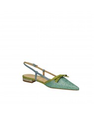 RF Festa Slingback in pelle glitterata Verde Aris Nuova Collezione ...