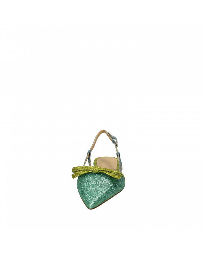 RF Festa Slingback in pelle glitterata Verde Aris Nuova Collezione ... RF Festa Slingback in pelle glitterata Verde Aris Nuova Collezione ...