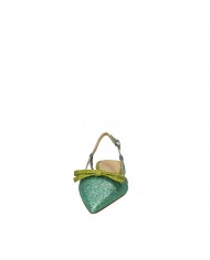 RF Festa Slingback in pelle glitterata Verde Aris Nuova Collezione ...