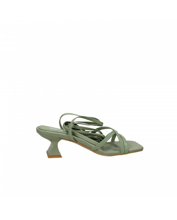 Jeannot Sandalo in pelle Verde 571.P Nuova Collezione Jeannot