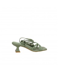 Jeannot Sandalo in pelle Verde 571.P Nuova Collezione Jeannot