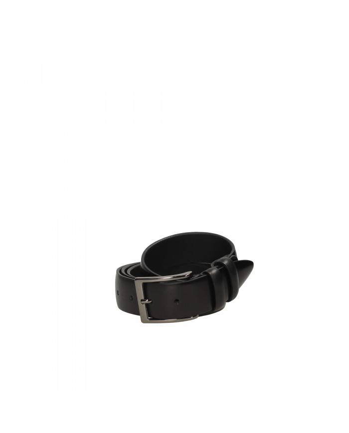 Genny Le Cinture Cintura in pelle spazzolata Nero 15016 Nuova Colle...