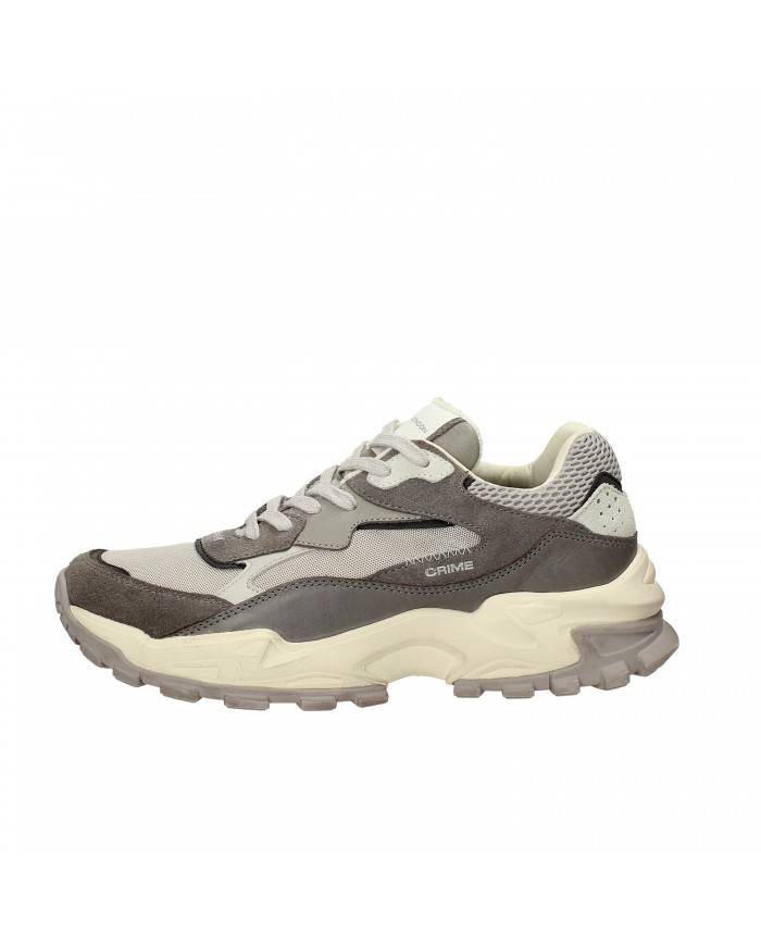 Crime London Sneaker in tessuto e camoscio Grigio Sprint Runner Nuo...