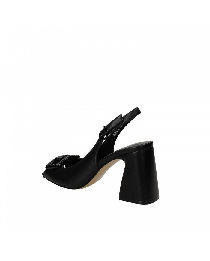 Jeannot Sandalo in pelle Nero 641.A Nuova Collezione Jeannot