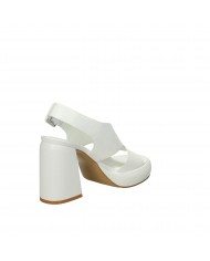 Jeannot Sandalo in pelle Bianco 663.B Nuova Collezione Jeannot