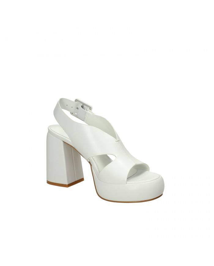 Jeannot Sandalo in pelle Bianco 663.B Nuova Collezione Jeannot