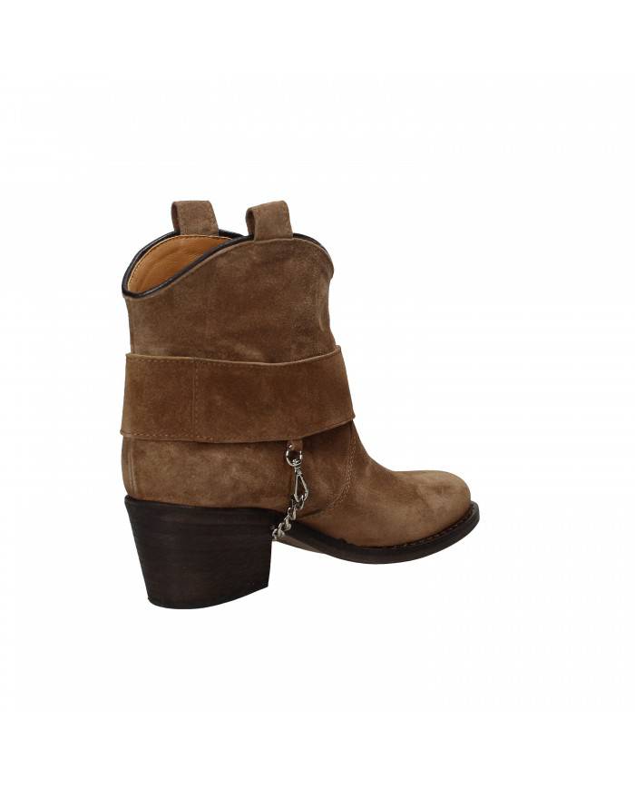 Via Roma 15 Tronchetto in camoscio Nocciola 3953 Nuova Collezione V...