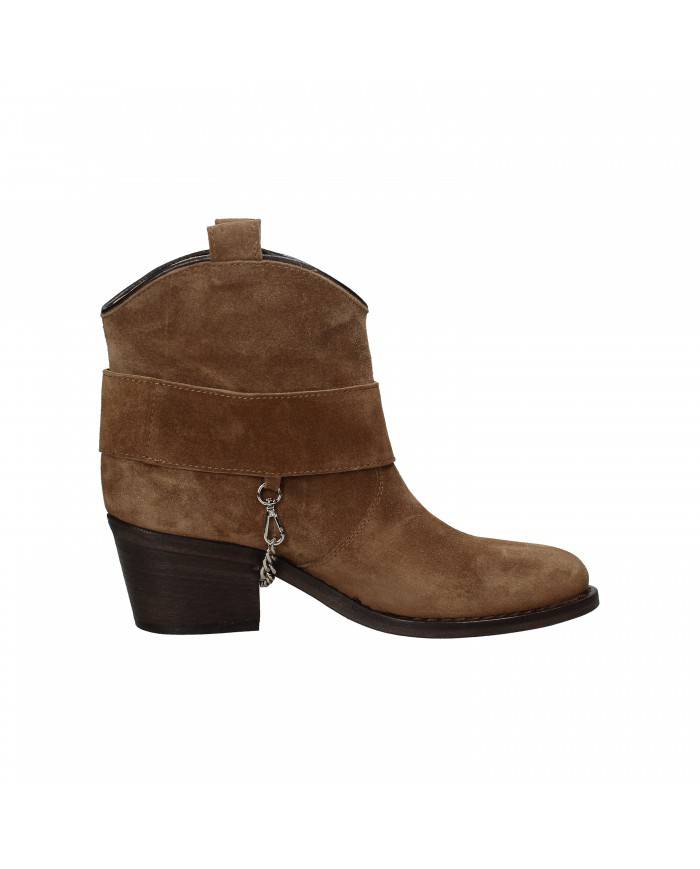 Via Roma 15 Tronchetto in camoscio Nocciola 3953 Nuova Collezione V...