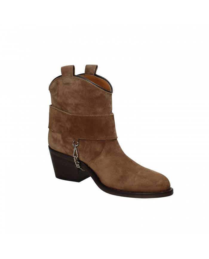 Via Roma 15 Tronchetto in camoscio Nocciola 3953 Nuova Collezione V...