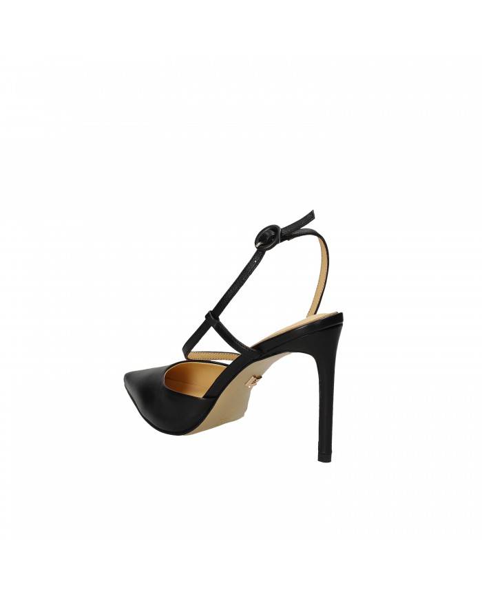 Lola Cruz Slingback in pelle Nero 333.z14bk Nuova Collezione Lola Cruz