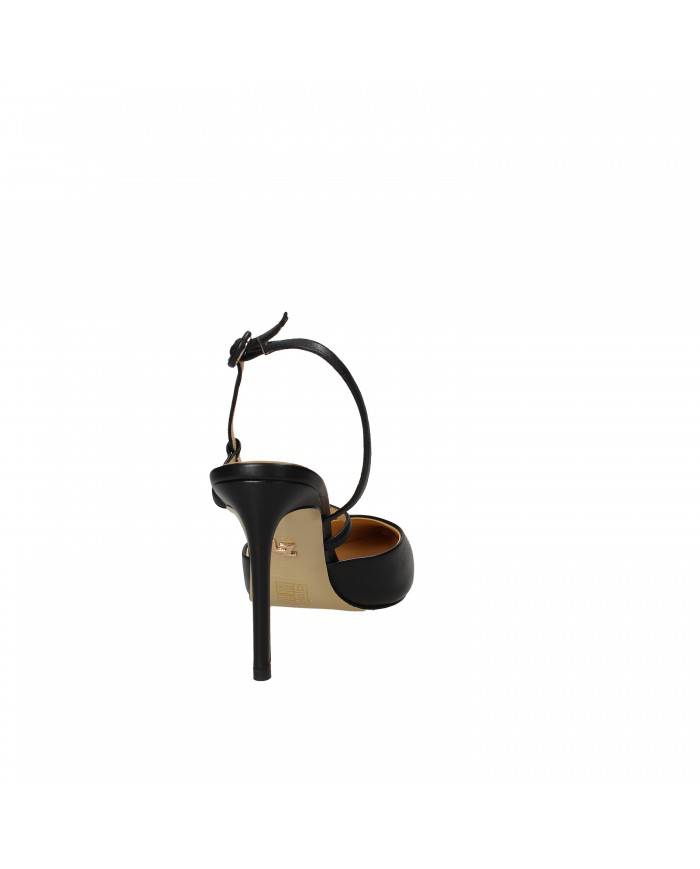 Lola Cruz Slingback in pelle Nero 333.z14bk Nuova Collezione Lola Cruz