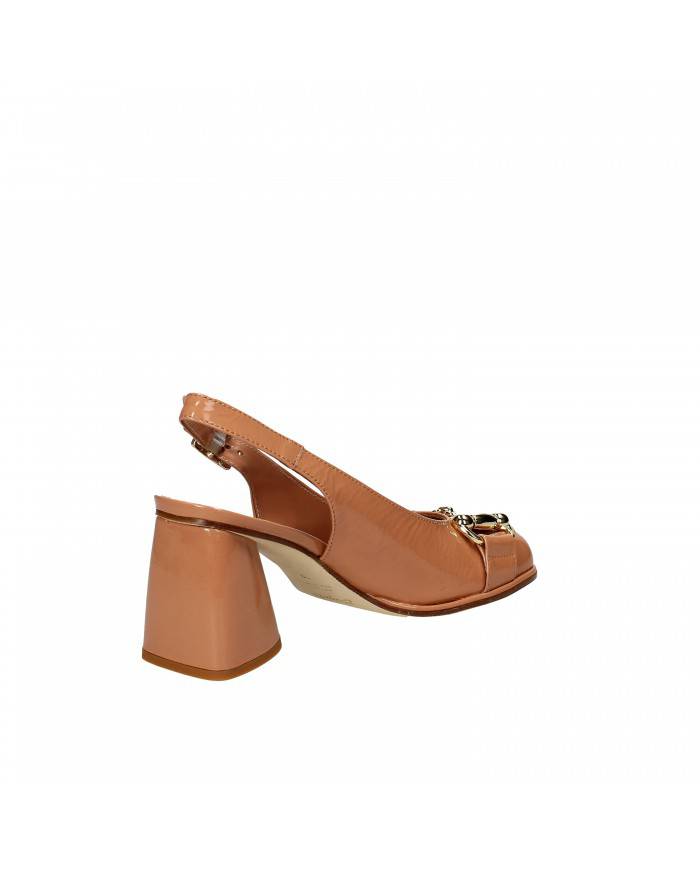 Bruglia Milano Slingback in vernice Miele 8843 Nuova Collezione Bru...