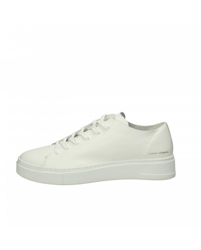Crime London Sneaker in pelle Bianco Raw Cut. 23401 Nuova Collezion...