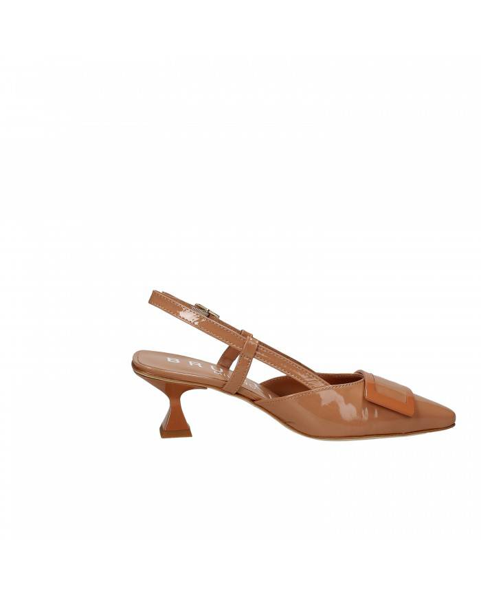 Bruglia Milano Slingback in vernice Miele 8828 Nuova Collezione Bru...