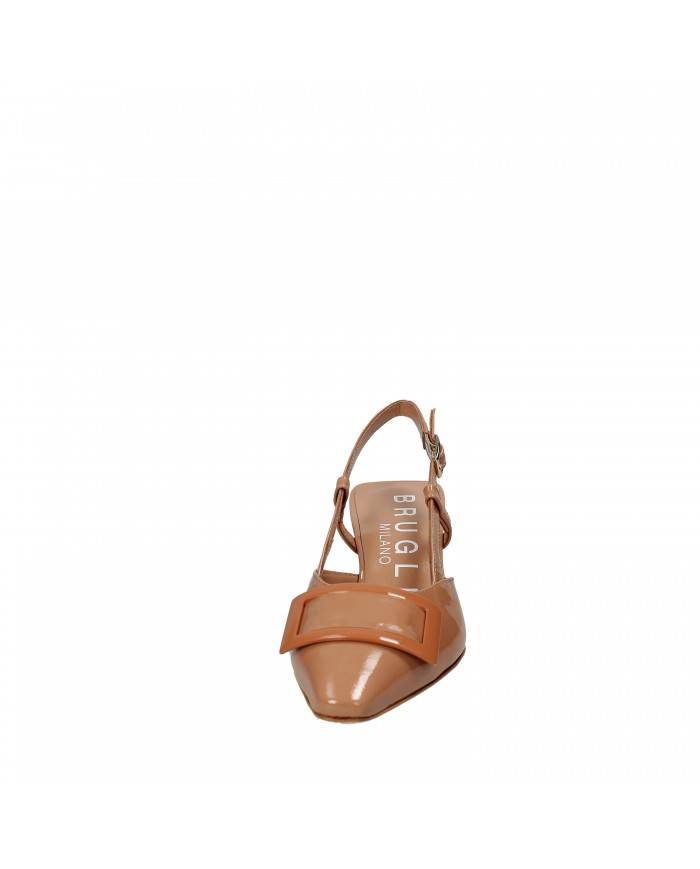 Bruglia Milano Slingback in vernice Miele 8828 Nuova Collezione Bru...