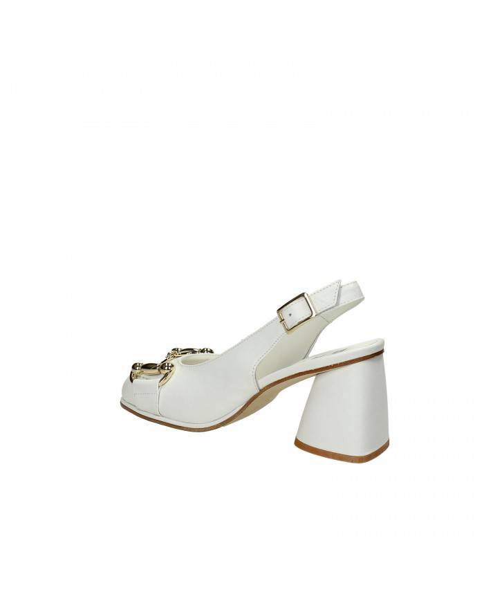 Bruglia Milano Slingback in pelle Bianco 8843 Nuova Collezione Brug...