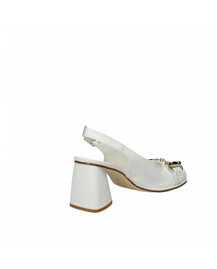 Bruglia Milano Slingback in pelle Bianco 8843 Nuova Collezione Brug...