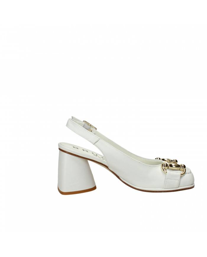 Bruglia Milano Slingback in pelle Bianco 8843 Nuova Collezione Brug...