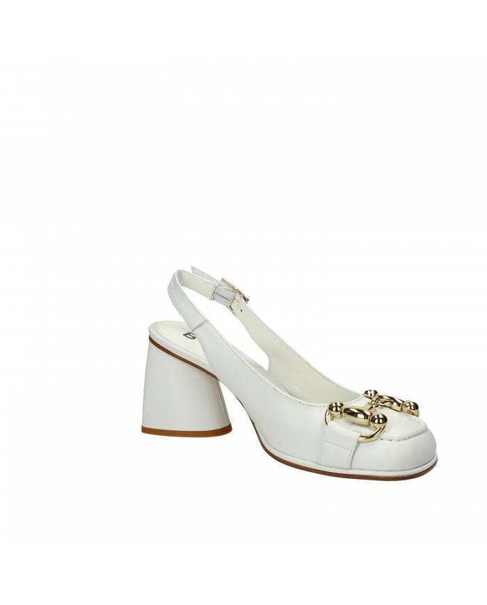 Bruglia Milano Slingback in pelle Bianco 8843 Nuova Collezione Brug...