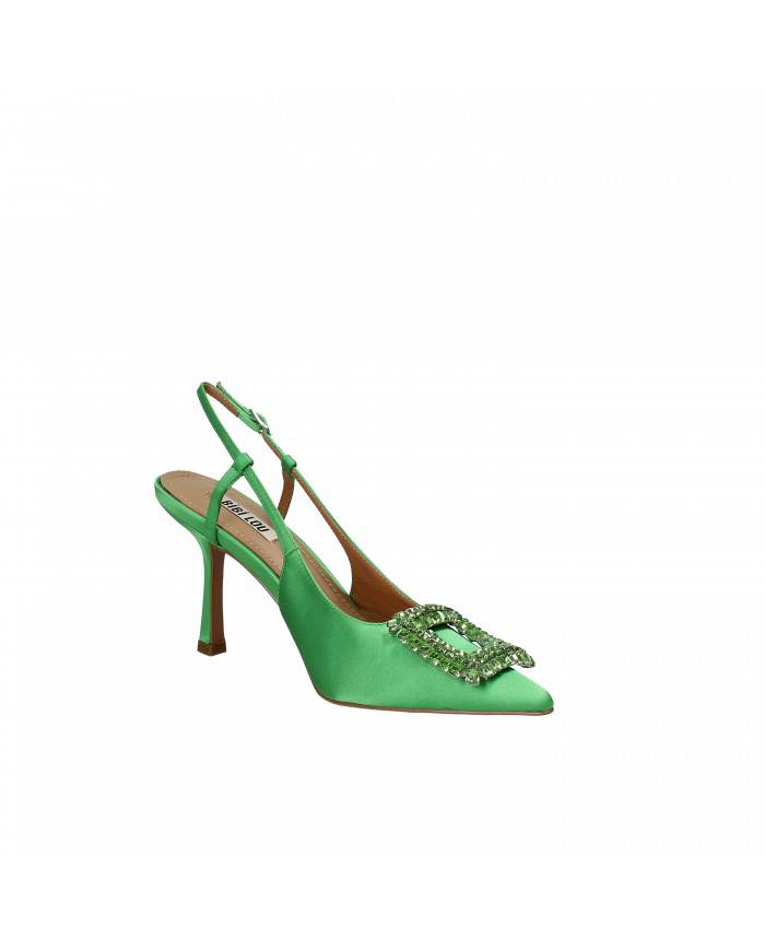 Bibi Lou Slingback in raso Verde Prato 511z75vk Nuova Collezione Bi... Bibi Lou Slingback in raso Verde Prato 511z75vk Nuova Collezione Bi...