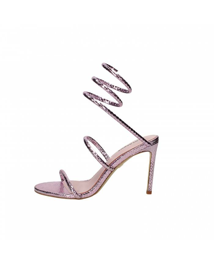 Lola Cruz Sandalo in pelle laminata Lilla 341.Z51BK Nuova Collezion... Lola Cruz Sandalo in pelle laminata Lilla 341.Z51BK Nuova Collezion...