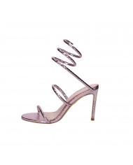 Lola Cruz Sandalo in pelle laminata Lilla 341.Z51BK Nuova Collezion...