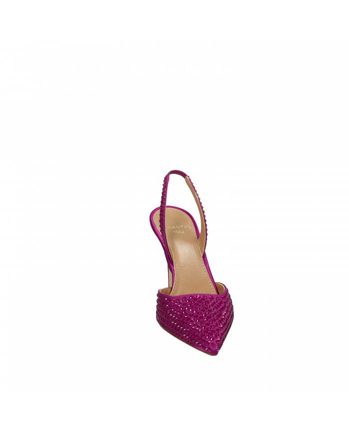 Chantal Slingback in raso Fucsia 1928 Nuova Collezione Chantal