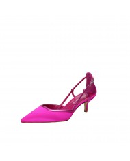 Lella Baldi Scarpa con tacco in raso Fucsia Fluo LT513T Nuova Colle...
