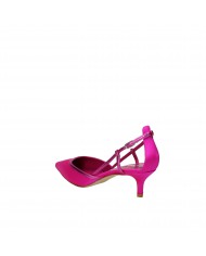 Lella Baldi Scarpa con tacco in raso Fucsia Fluo LT513T Nuova Colle...