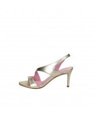 Lella Baldi Sandalo in pelle laminata Platino LT532 Nuova Collezion...