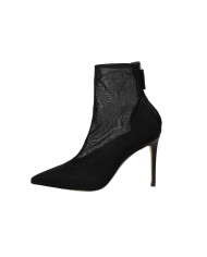 Lella Baldi Tronchetto in tessuto elasticizzato Nero LT074 Nuova Co...