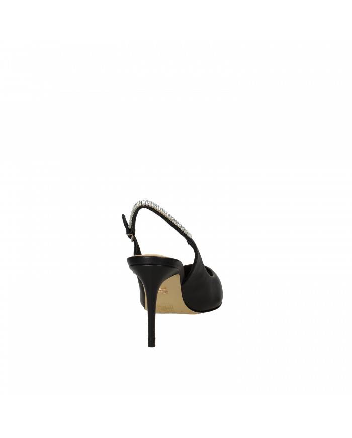 Lola Cruz Slingback in pelle Nero 092.z14bk Nuova Collezione Lola Cruz
