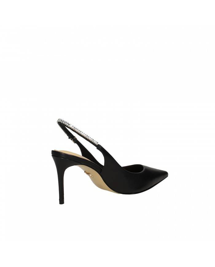 Lola Cruz Slingback in pelle Nero 092.z14bk Nuova Collezione Lola Cruz