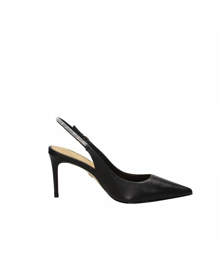 Lola Cruz Slingback in pelle Nero 092.z14bk Nuova Collezione Lola Cruz